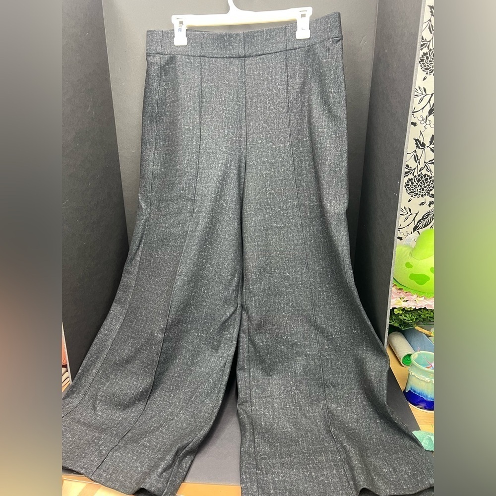 Jones & Co dark gray wide leg pants, XL, worn once, really beautiful and elegant - Picture 2 of 6